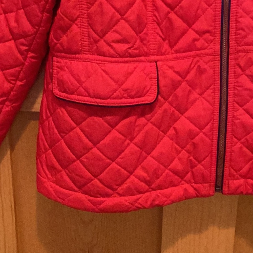 Talbots Red Quilted Puffer Jacket - Picture 4 of 8